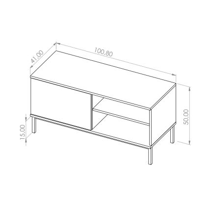 TV stol za ERISTI 50x100,8 cm bijela