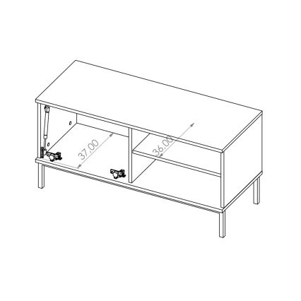 TV stol za ERISTI 50x100,8 cm bijela