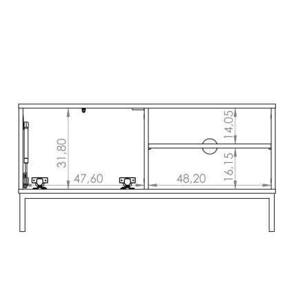 TV stol za ERISTI 50x100,8 cm bijela