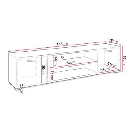 TV stolić GIMREN 36x156 cm bijela