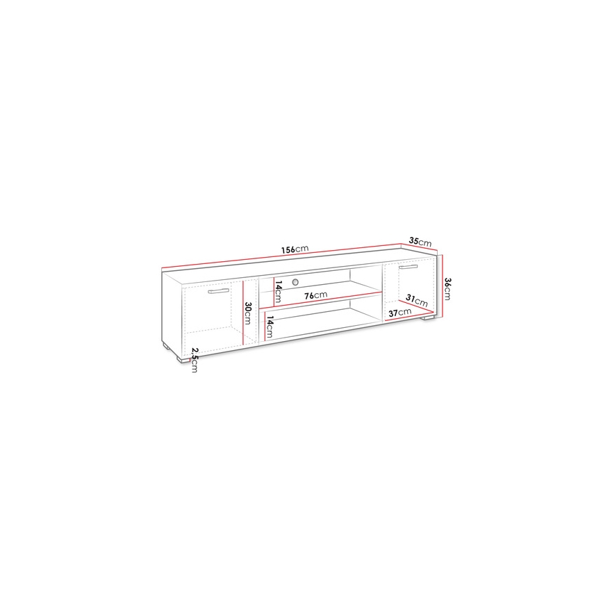 TV stolić GIMREN 36x156 cm bijela