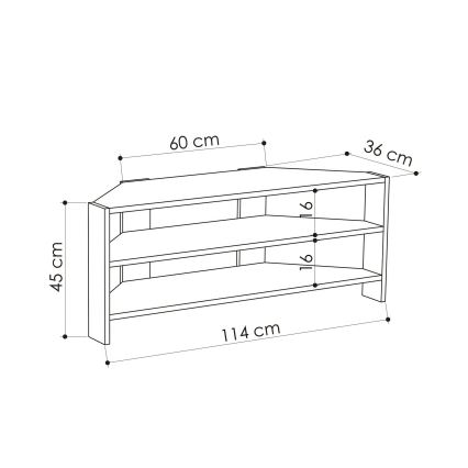 TV stolić THALES 45x114 cm hrast