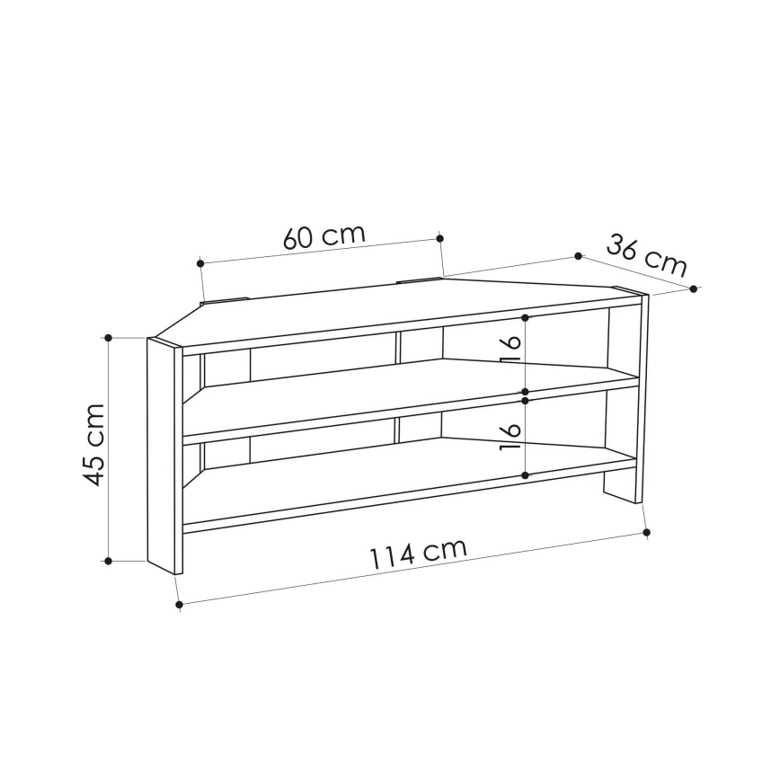 TV stolić THALES 45x114 cm hrast