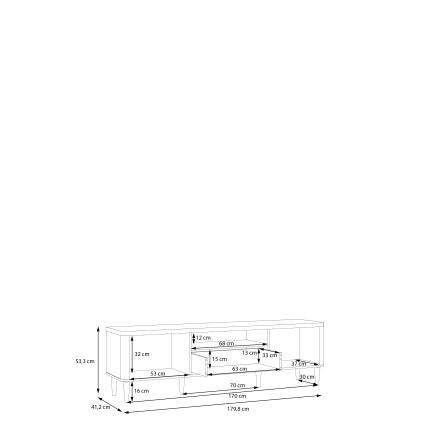 TV stolić VIRO smeđa/bež