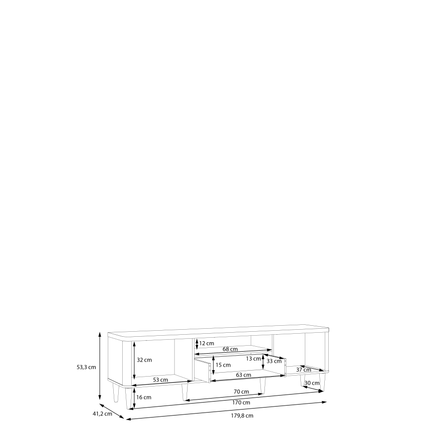 TV stolić VIRO smeđa/bež