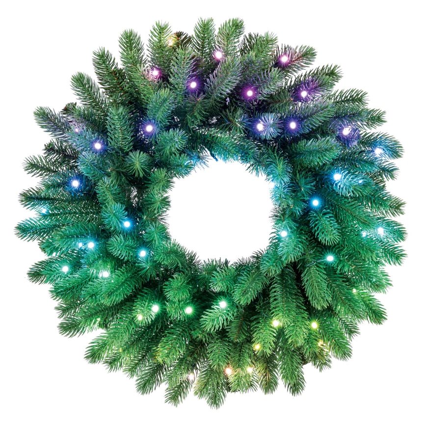 Twinkly - LED RGB Prigušivi božićni vijenac 50xLED pr. 60 cm Wi-Fi