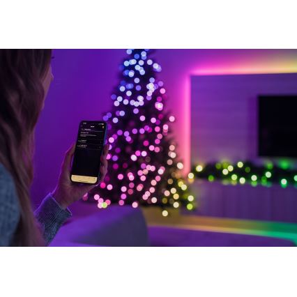 Twinkly - LED RGBW božićna dekoracija s mogućnošću prigušivanja GARLAND 50xLED 2,7 m Wi-Fi