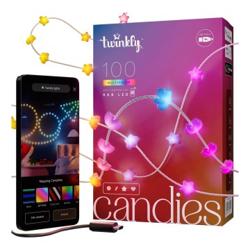 Twinkly - LED RGB božićni niz CANDIES 100xLED 8 m USB Wi-Fi s mogućnošću prigušivanja
