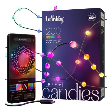 Twinkly - LED RGB podesivi božićni lanac CANDIES 200xLED 14 m USB Wi-Fi