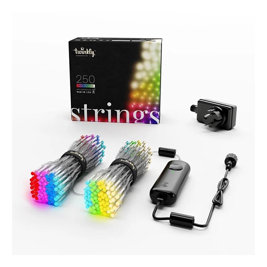 Twinkly - LED RGBW Prigušive vanjske božićne lampice STRINGS 250xLED 23,5m IP44 Wi-Fi