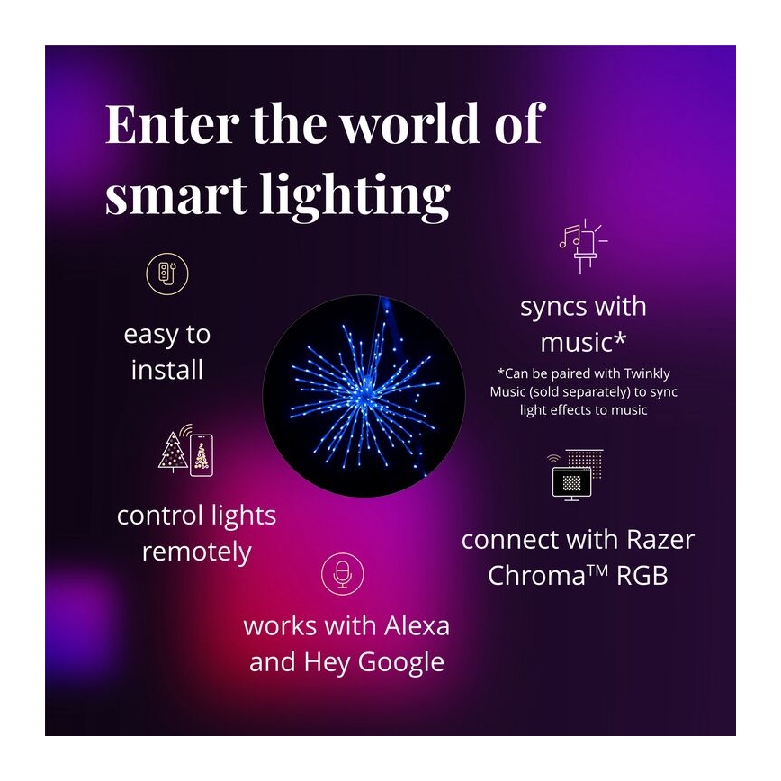 Twinkly - LED RGB Prigušiva vanjska božićna zvijezda SPRITZER 200xLED IP44 Wi-Fi