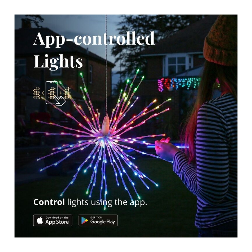Twinkly - LED RGB Prigušiva vanjska božićna zvijezda SPRITZER 200xLED IP44 Wi-Fi