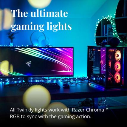 Twinkly - LED RGBW Prigušive vanjske božićne lampice CLUSTER 400xLED 9,5m IP44 Wi-Fi