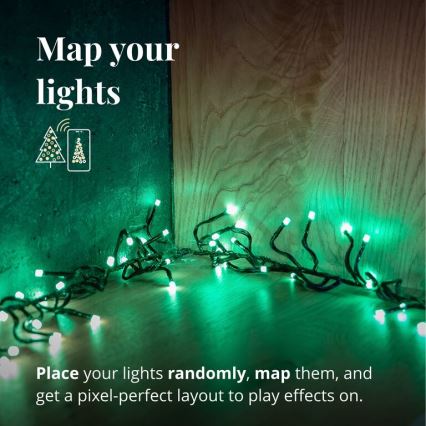 Twinkly - LED RGBW Prigušive vanjske božićne lampice CLUSTER 400xLED 9,5m IP44 Wi-Fi