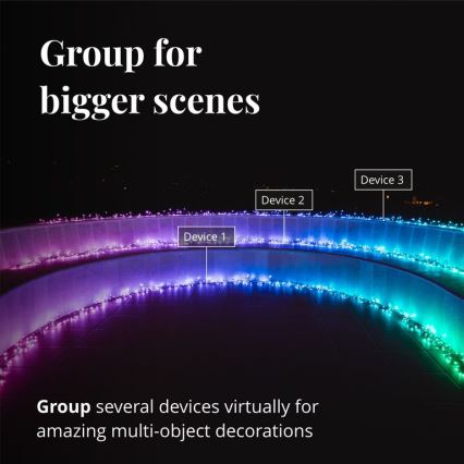 Twinkly - LED RGBW Prigušive vanjske božićne lampice CLUSTER 400xLED 9,5m IP44 Wi-Fi