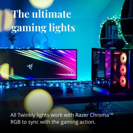 Twinkly - LED RGB Prigušive vanjske božićne lampice CLUSTER 400xLED 9,5m IP44 Wi-Fi
