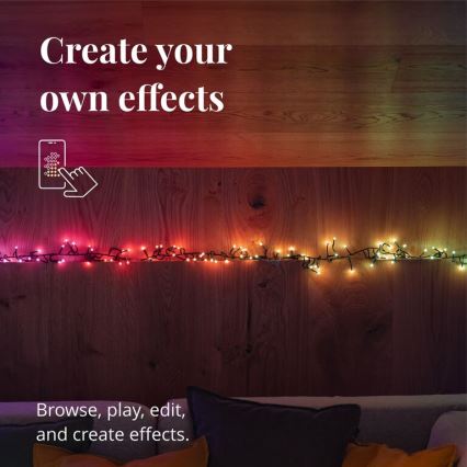 Twinkly - LED RGB Prigušive vanjske božićne lampice CLUSTER 400xLED 9,5m IP44 Wi-Fi