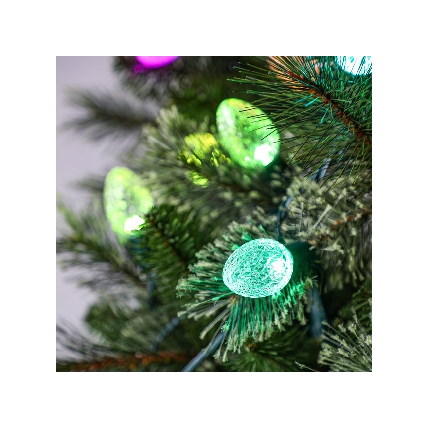 Twinkly - LED RGB Prigušive vanjske božićne lampice FACETED 40xLED 14,5 m IP44 Wi-Fi