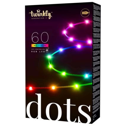 Twinkly - LED RGB Prigušiva traka DOTS 60xLED 3 m Wi-Fi USB