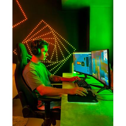Twinkly - RGB LED prigušivi niz DOTS 60xLED 7 m USB Wi-Fi