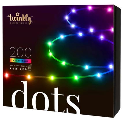 Twinkly - LED RGB Vanjska prigušiva traka DOTS 200xLED 10 m IP44 WiFi