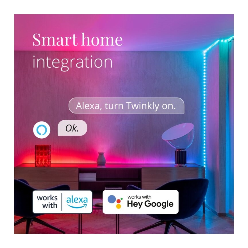 Twinkly - LED RGB Vanjska prigušiva traka DOTS 200xLED 10 m IP44 Wi-Fi
