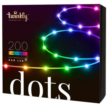 Twinkly - LED RGB Vanjska prigušiva traka DOTS 200xLED 10 m IP44 Wi-Fi