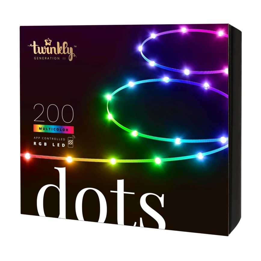 Twinkly - LED RGB Vanjska prigušiva traka DOTS 200xLED 10 m IP44 Wi-Fi