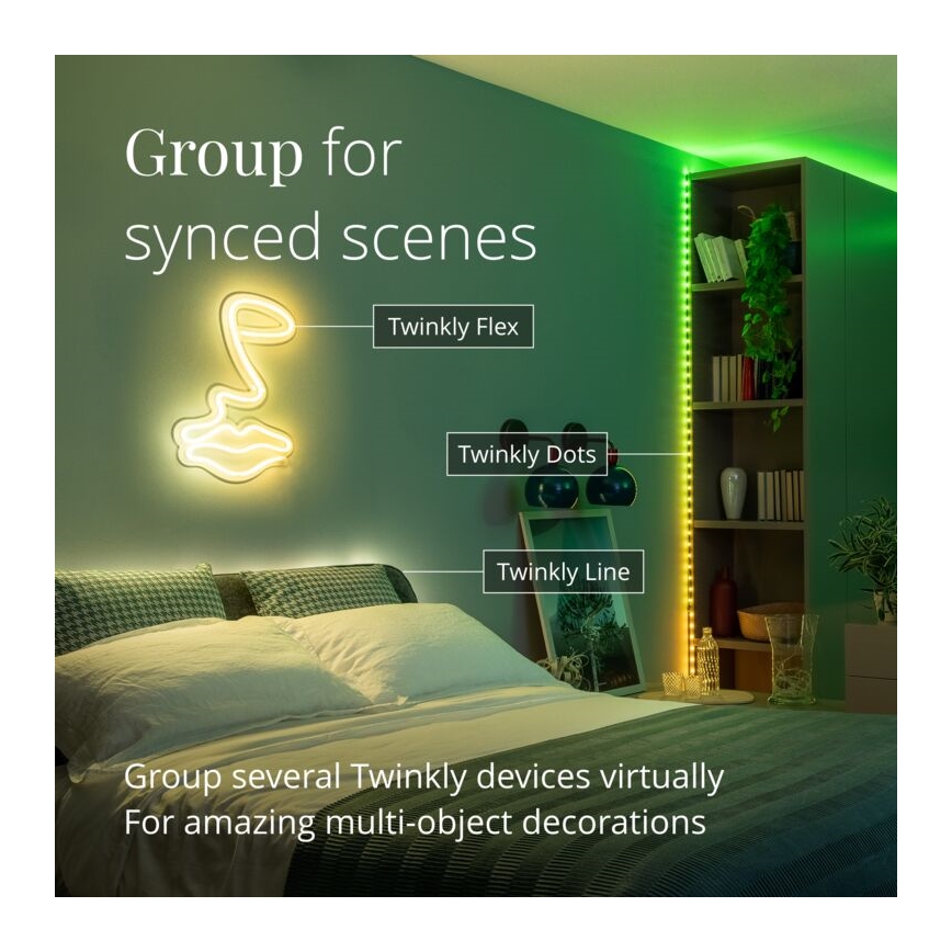 Twinkly - LED RGB Vanjska prigušiva traka DOTS 400xLED 20 m IP44 Wi-Fi