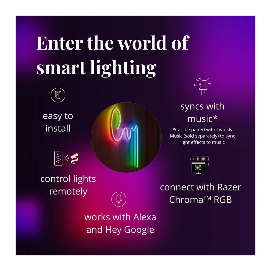 Twinkly - LED RGB Prigušiva traka FLEX 200xLED 2 m Wi-Fi