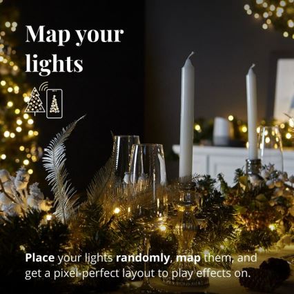 Twinkly - LED RGBW Prigušiva božićna dekoracija PRE-LIT GARLAND 50xLED 3,15 m Wi-Fi