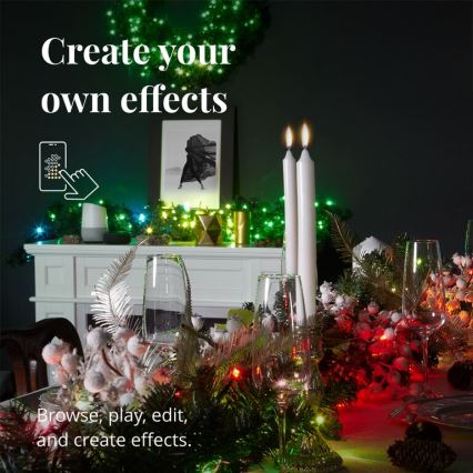 Twinkly - LED RGBW Prigušiva božićna dekoracija PRE-LIT GARLAND 50xLED 3,15 m Wi-Fi