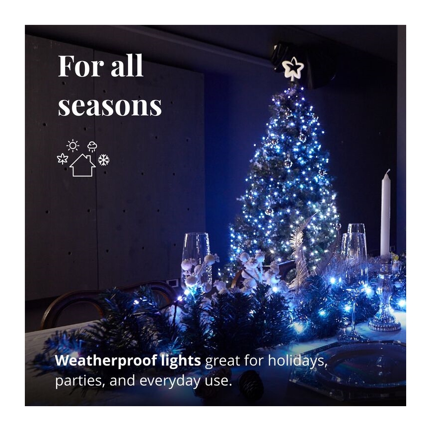 Twinkly - LED RGBW Prigušiva božićna dekoracija PRE-LIT GARLAND 50xLED 3,15 m Wi-Fi