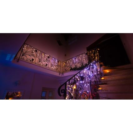 Twinkly - LED Prigušiva vanjska božićna zavjesa ICICLE 190xLED 11,5m IP44 Wi-Fi