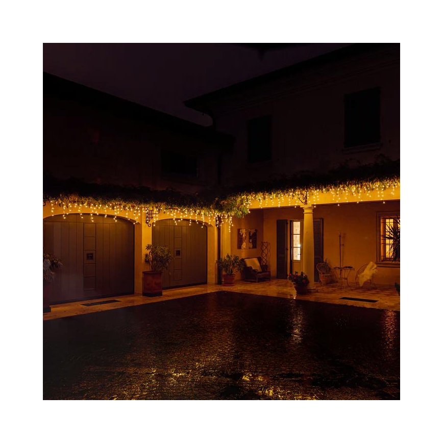 Twinkly - LED Prigušiva vanjska božićna zavjesa ICICLE 190xLED 11,5m IP44 Wi-Fi