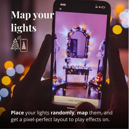 Twinkly - LED Prigušiva vanjska božićna zavjesa ICICLE 190xLED 11,5m IP44 Wi-Fi