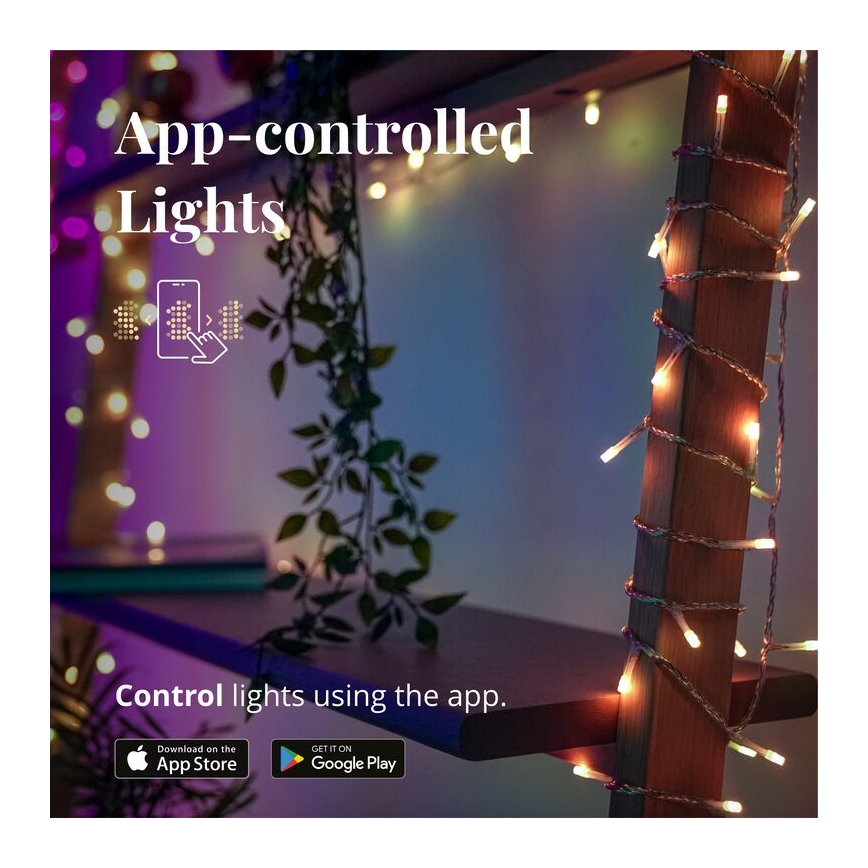 Twinkly - LED RGB Prigušiva vanjska božićna zavjesa ICICLE 190xLED 11,5m IP44 Wi-Fi