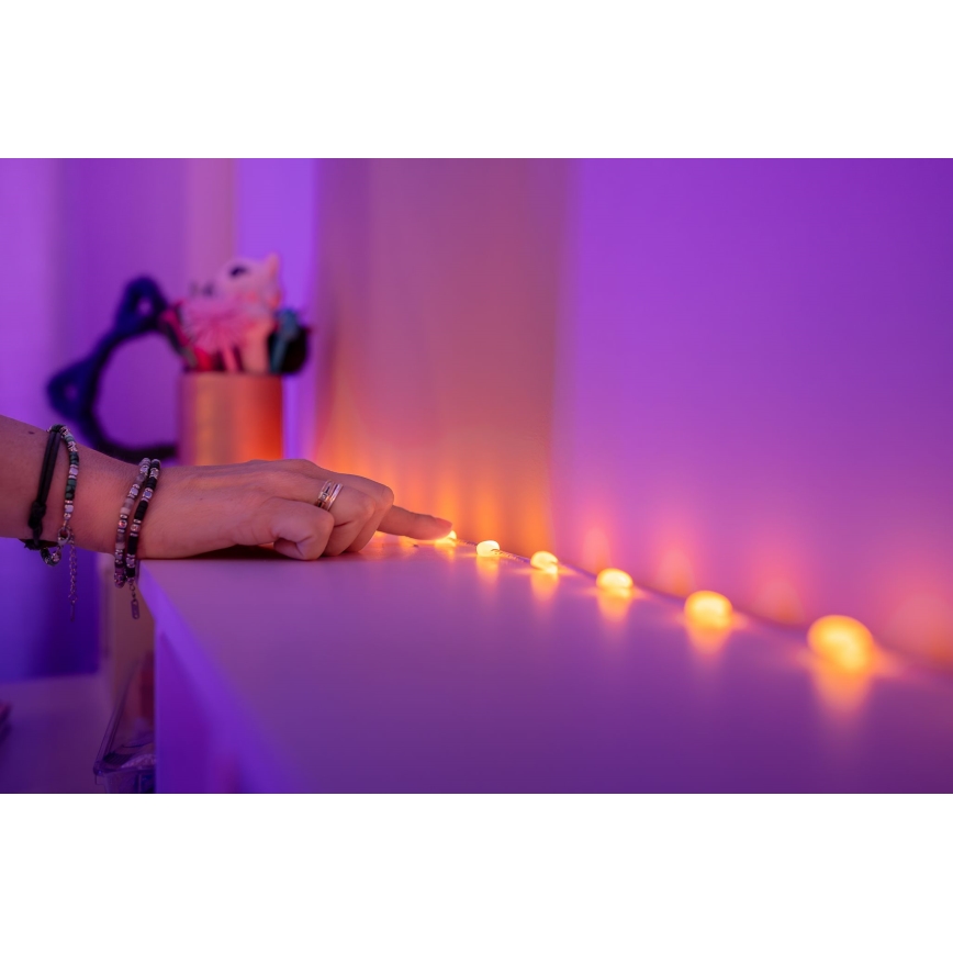 Twinkly - LED RGB prigušivi niz CANDIES 200xLED 14 m USB Wi-Fi