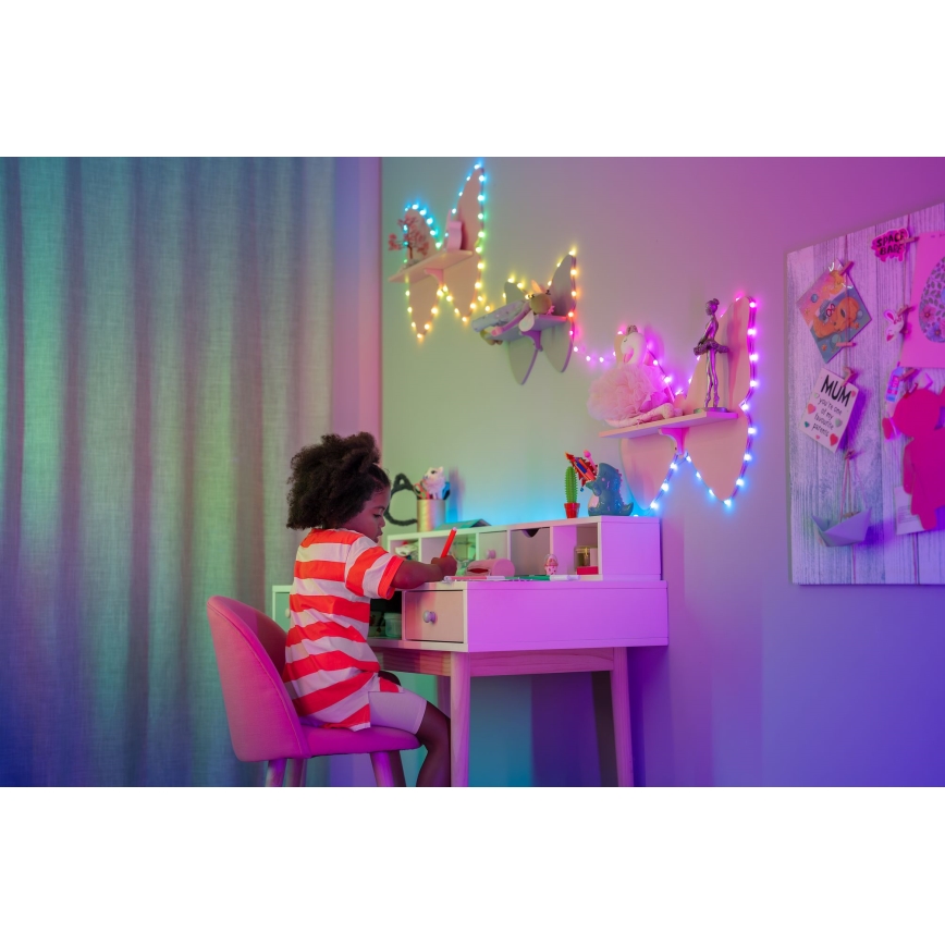 Twinkly - LED RGB prigušivi niz CANDIES 200xLED 14 m USB Wi-Fi