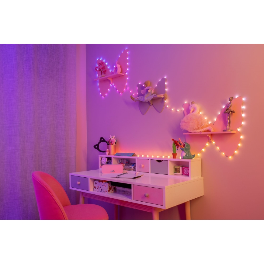 Twinkly - LED RGB prigušivi niz CANDIES 200xLED 14 m USB Wi-Fi