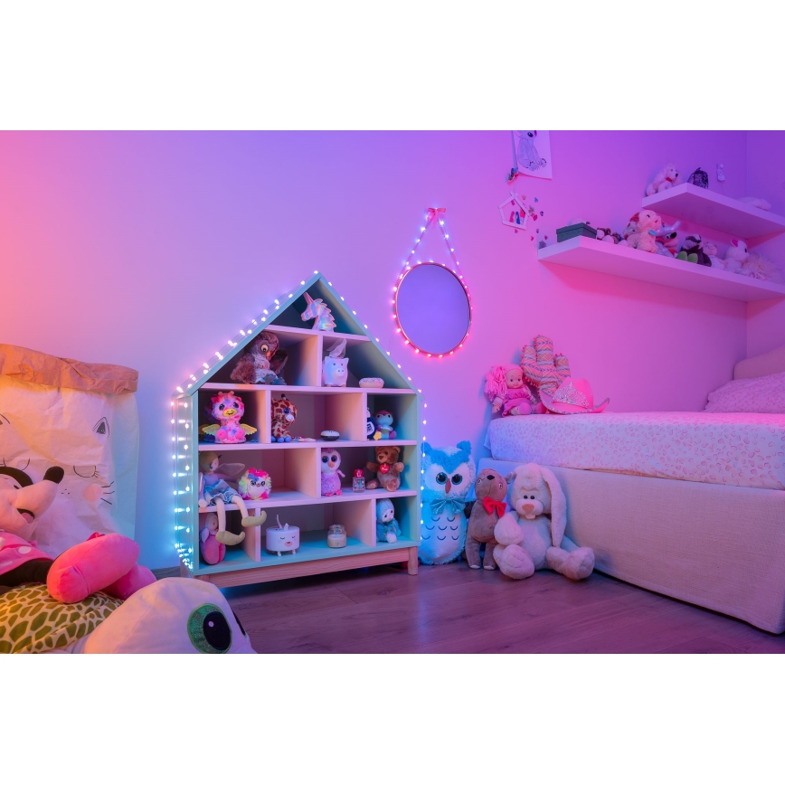 Twinkly - LED RGB prigušivi niz CANDIES 200xLED 14 m USB Wi-Fi