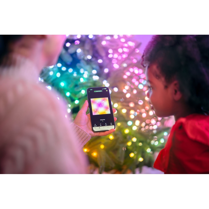 Twinkly - LED RGB prigušivi niz CANDIES 200xLED 14 m USB Wi-Fi