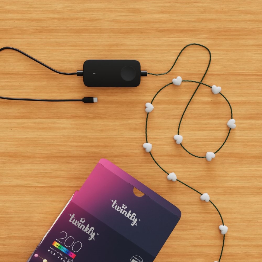 Twinkly - LED RGB prigušivi niz CANDIES 200xLED 14 m USB Wi-Fi