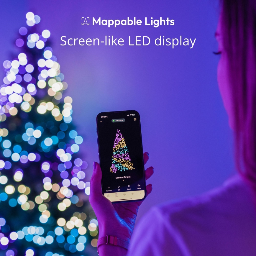 Twinkly - LED RGB Prigušive božićne lampice CANDIES 100xLED 8 m USB Wi-Fi