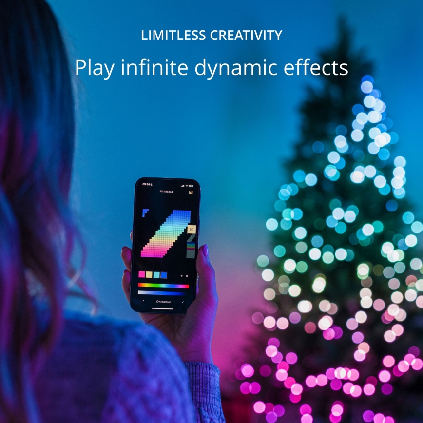 Twinkly - LED RGB Prigušive božićne lampice CANDIES 100xLED 8 m USB Wi-Fi