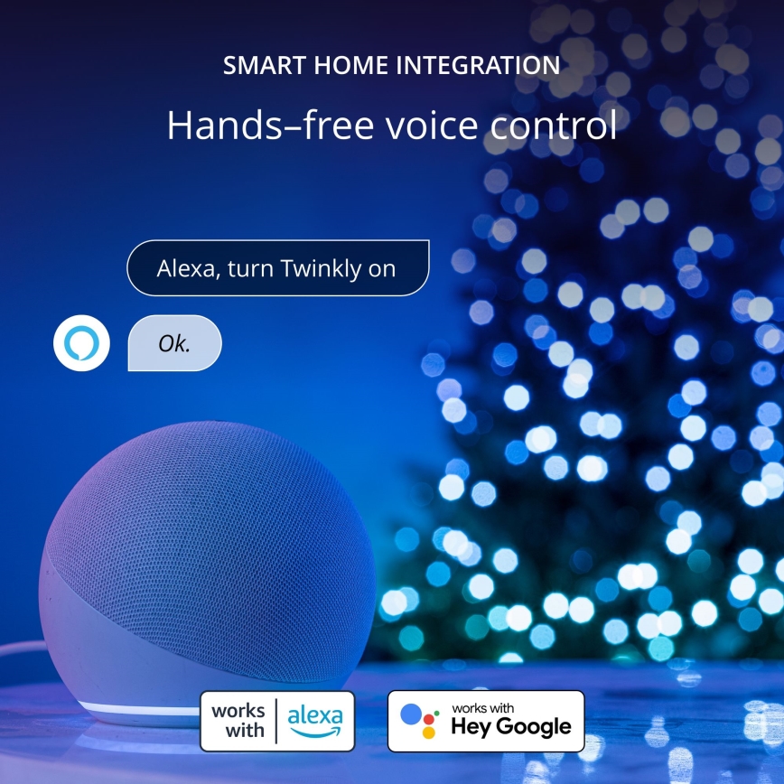 Twinkly - LED RGB Prigušive božićne lampice CANDIES 100xLED 8 m USB Wi-Fi