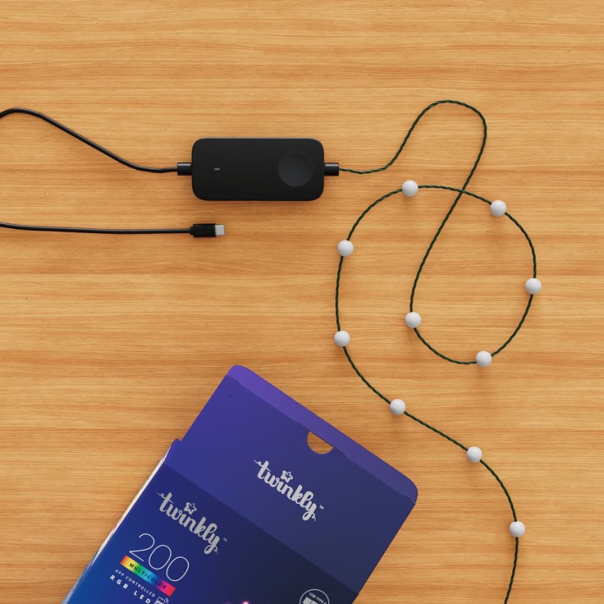 Twinkly - LED RGB Prigušive božićne lampice CANDIES 200xLED 14 m USB Wi-Fi