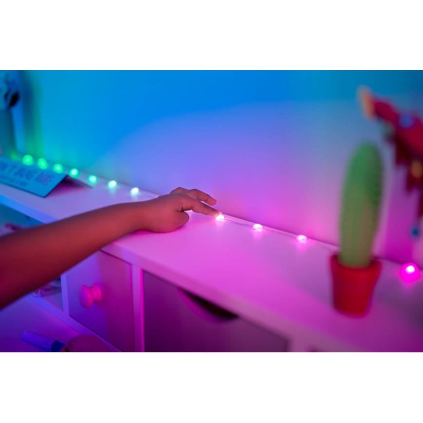 Twinkly - prigušiva LED RGB girlanda CANDIES, 100 LED, 8 m, USB, Wi-Fi