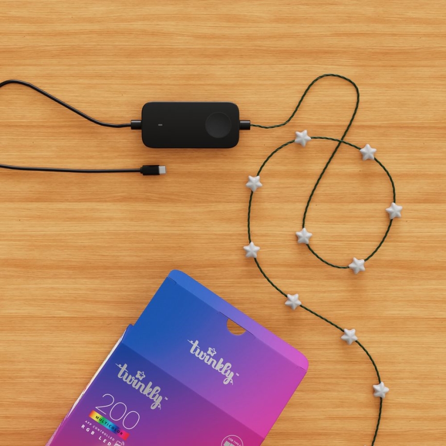 Twinkly - LED RGB prigušivi lanac CANDIES 200xLED 14 m USB Wi-Fi