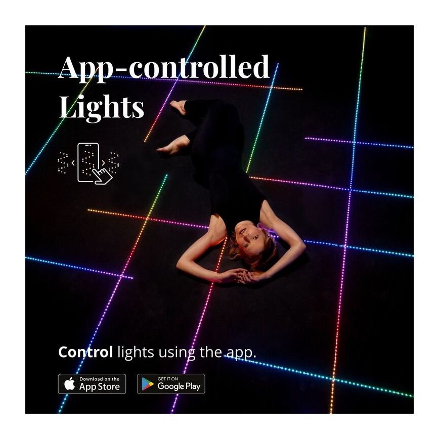 Twinkly - LED RGB Prigušiva traka LINE 100xLED 1,5 m Wi-Fi